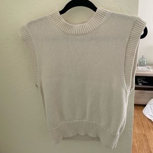 Aritzia cream sweater vest